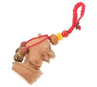 TOYANDONA Chinese Year Dragon Wooden Hanging Ornament Hand-carved Decorative Wood Dragon Pendant for Home Office Car Decoration Traditional Vintage Style