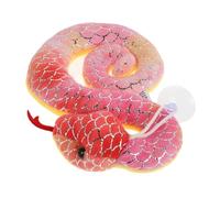 TOYANDONA Chinese Year Snake Plush Red Tie-dye Foil Soft Plush Snake Symbolizing Wisdom Prosperity Holiday Decor Handsewn Realistic Stuffed Animal for Festive Home and Party
