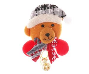 TOYANDONA Christmas Brooch Pin with Light Glowing Luminous Elk Bell Badge Flashing Boutonniere Lapel Breastpin for Kids Adults Toys Glow Party Gift (Bear)