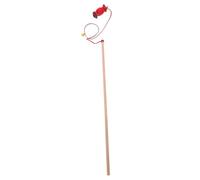 TOYANDONA Christmas Cat Teaser Stick Plush with Bell Interactive Kitten Exercise Teasing Stick for Indoor Cats Festive Candy Design for Stress Relief and Play