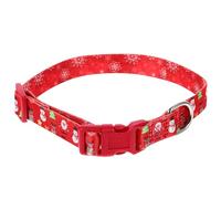 TOYANDONA Christmas Dog Collar for Small Pets, Adjustable Soft Red Snowman Design with Quick Release Buckle, Comfortable Xmas Puppy Collar for Holiday Pet Decor