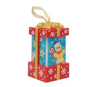 TOYANDONA Christmas Gingerbread Man Night Light Red Bag Shape Small Festival Lamp Decorative Xmas Tree Hanging Ornament Window Display Holiday