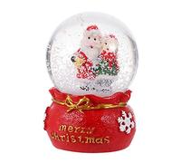 TOYANDONA Christmas Snow Globe Light up Santa Snowman Crystal Ball with Resin Base Gifts for Kids Xmas Holiday Party Favors Table Decor Centerpiece (Style)
