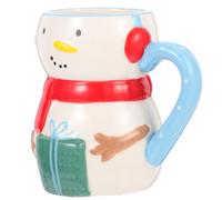 TOYANDONA Christmas Snowman with Handle Coffee Mug Ceramic for Home Dining