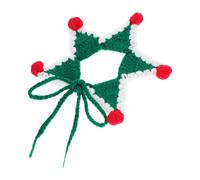 TOYANDONA Christmas Star Shape Pet Scarf for Dogs and Cats Warm Comfortable Knit Accessory Durable Holiday Decoration for Pets for Cat Lovers
