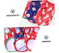 TOYANDONA Christmas Theme Pet Vest Polyester Xmas Dog Clothes with Cartoon Prints Easy Wear and Quick Dry Festive Reindeer Snowman Design for Dogs and Cats for Holiday Parties and Photos