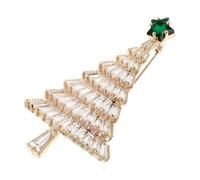 TOYANDONA Christmas Tree Brooch Alloy Xmas Tree Shape Brooch for Clothes Xmas Decorative