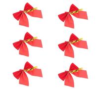 TOYANDONA Christmas Tree Decorations 12pcs Bowknot for Christmas Tree Decoration Red Velvet, Delicate and Beautiful Bows and Holiday Ornament Festive Home Décor