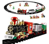 TOYANDONA Christmas Tree Train Sets, Classic Train Set with Sound and Light Christmas Tree Toy Train Sets Under Tree Xmas Electric Train Toy for Kids