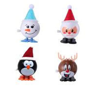TOYANDONA Christmas Wind Up with Snowman Penguin and Reindeer Figures Smooth Safe Material Festive Design for Holiday Party Fun and Gifts
