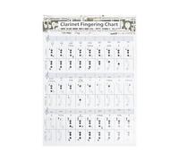 TOYANDONA Clarinet Practice Chart for Beginners Professional Chord Finger Guide Poster Learning Reference for Students Men Women