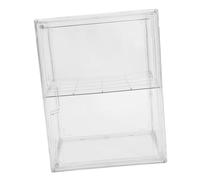 TOYANDONA Clear Acrylic Double Layer Bread Box for Countertop Kitchen Storage Organizer Stackable Transparent Bread Bin with Spacious Capacity for Home and Bakery Display