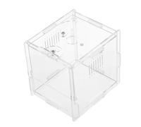 TOYANDONA Clear Acrylic Reptile Feeding Box for Spiders Lizards Geckos Multipurpose Breeding Hatching Container with Easy-clean Design for Small Exotic Pets