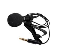 TOYANDONA Clip-on Lavalier Microphone with Condenser Technology and Omnidirectional 3.5mm Plug, Highly Sound-reduced Recording Mic for Journalist Interview and Online Teaching Videos
