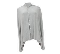 TOYANDONA Cloak Design Nursing Cover Cotton Breastfeeding Cover Feeding Towel Grey for Public Nursing Scenario