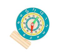 TOYANDONA Clock for Cognition Teaching Model Educational Early Learning Puzzle for Home Classroom Promotes Color and Number Recognition Hand Eye Coordination