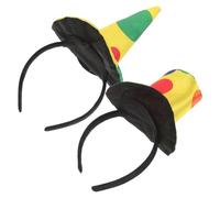 TOYANDONA Clown Costume Hat Headband 2Pcs Unique Design Multipurpose Hair Accessories in Vibrant Colors for Dress-Up Events and Halloween Celebrations