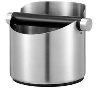 TOYANDONA Coffee Knock Box - Stainless Steel Espresso Grounds Knock Box with Non-Slip Base & Removable Bar, Coffee Machine Accessory for Home, Kitchen & Enthusiasts (Silver)