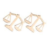 TOYANDONA Collar Brooches 2pcs Alloy Justice and Fairness Balance Pin Golden Finish for Formal Events and Lawyers