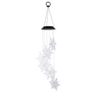 TOYANDONA Color Changing Solar Wind Chimes LED Lamp Durable Snowflake Light Decoration for Outdoor Indoor Scene Eco Friendly Solar Power Night Ornament