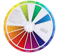 TOYANDONA Color Wheel 9.05 Inch Creative Rotation Board Color Learning Chart Mixed Tool for Makeup Blending Nail Art and Painting Education