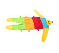 TOYANDONA Colorful Caterpillar Flannel Onesie Sleepwear Soft Warm Winter Loungewear with Hood Easy Wear Cartoon Pajamas for Women Cozy Homewear Comfortable Nightwear Multi