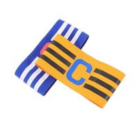 TOYANDONA Colorful Durable Soccer Captain Armband Small Armband for Football Team Sports Comfortable Fit for Men Women Blue Yellow