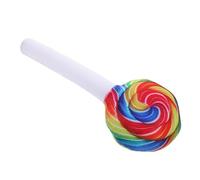 TOYANDONA Colorful Lollipop Pillow Plush Soft Funny Cushion Decorative Prop for Room Decor and Performances Vibrant Seven Color Swirl Candy Shape Creative Design