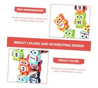 TOYANDONA Colorful Owl-shaped Wooden Building Blocks for Educational Stackable Number Cognitive Smooth Edges for Safe Play Enhances Fine Motor Skills and Communication