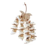 TOYANDONA Colorful Wooden Bite Plaything for Parrots Natural Fruit Chewing Durable Bird Supplies for Chewing Climbing and Beak Conditioning for Parrots Parakeets and Budgies