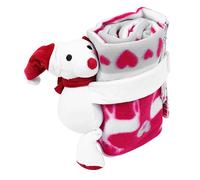 TOYANDONA Comfort Blanket Christmas Double-Sided Plush Printed Blanket Soft Leisure Boy Girl for Pacifying at Home Travel