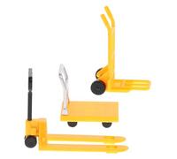 TOYANDONA Construction Forklift Lightweight Hand Trolley Model for Smooth Edges Safe Play Cartoon Pallet Truck Educational Moving Tool for Imaginative Play