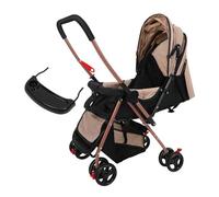 TOYANDONA Convertible Stroller for Newborns and Lightweight Foldable Four-Wheel Pushchair with One-Hand Fold Design and Stable Travel for Comfort