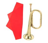 TOYANDONA Copper Alloy Bugle Trumpet for Beginners, Youth Military Style Wind Instrument with Mouthpiece, Suitable for School Band and Cavalry Call