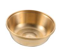 TOYANDONA Copper Buddhist Water Offering Cup Smooth Polished Metal Ritual Bowl for Temple Home Worship Multi-use Tabletop Buddhism Cup for Water Rice Oil Fruit Salt Flowers