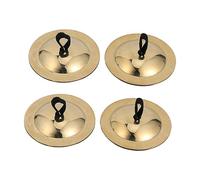 TOYANDONA Copper Finger Cymbals 5.5cm Pair for Kids Musical Hand Percussion Instrument with String - Suitable for Dance, Party, and Early Music Learning Random Color