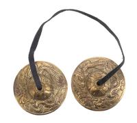 TOYANDONA Copper Finger Cymbals Comfortable Elastic Band Tingsha for Spiritual Practice Yoga and Cultural Performances Authentic Sound and Durable Copper Material Versatile Musical