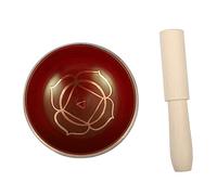 TOYANDONA Copper-finished Instrument Singing Bowl Handmade Tibetan Sound Bowl for Yoga Meditation Complete Chanting Hammer for Buddhist Sound Therapy Sessions and Home Decor