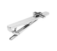 TOYANDONA Copper Tie Clip with Black Cross Charm Lightweight Mens Necktie Bar for Weddings Business Meetings Formal Events Polished Accessory for Stylish Tie Hold