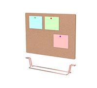 TOYANDONA Cork Board Bulletin Board, 12. 6x9 inch Desktop Bulletin Board Frameless Cork Board with Stand for Office Home School Message Board or Vision Board (Rose Gold)