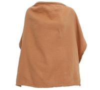TOYANDONA Cotton Breastfeeding Cover for Mom, Soft Nursing Cover with Cape Design, Nursing Shawl in Camel Color for Outdoor Feeding and Privacy