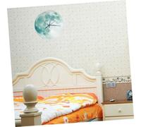 TOYANDONA Creative Acrylic Wall Clock with Earth Moon Luminous Design Silent Noctilucence Hanging Clock for Bedroom Living Office Home Decor