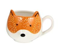 TOYANDONA Creative Animal-Shaped Ceramic Mug Fox Design Orange Cute Cartoon Water Cup for Home Office and Practical