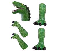 TOYANDONA Creative Dinosaur Finger Puppet Set for Flexible Vinyl Animal Hand Puppets with Claws Easy to Wear for Storytelling Pretend Play Festival Dress-up and Educational Fun