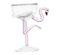 TOYANDONA Creative Flamingo Glass Wine Cup Pink Cocktail Glassware Stemmed Wedding Party Drinking Goblet for Bridal Shower Bars Restaurants