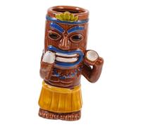 TOYANDONA Creative Hawaiian Tiki Mug Ceramic Cocktail Cup Decorative Wine Glass for Luau Party Bar Use Unique Coconut Design for Home and Hotel Celebration