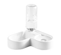 TOYANDONA Creative Heart-shaped Double Pet Bowl 500ml Pp Material Adjustable Angle Thickened Design Practical Food and Water Container for Cats and Dogs