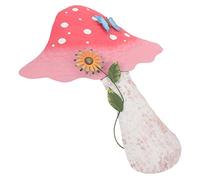 TOYANDONA Creative Metal Mushroom Wall Decor for Outdoor Garden Durable Iron Ornament with Easy Hanging Hook for Porch and Landscape Decoration Adds Natural Charm to Your Space