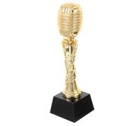 TOYANDONA Creative Microphone Trophy for Singing Competitions Small Gold Award Cup Sturdy Decorative Ornament for Ceremony and Karaoke Party Unique Voice Contest Prize for Students and