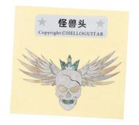 TOYANDONA Creative Monster Head Guitar Headstock PVC Adhesive Sticker Self-adhesive Patch Decorative Electric Acoustic Guitar Decal for Musical Instrument